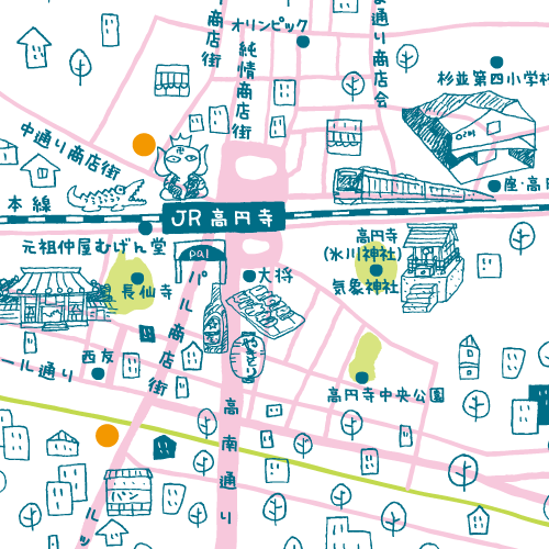 高円寺の地図